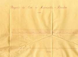 Adaptación de Bodega para cinematógrafo en Manzanilla. 1945