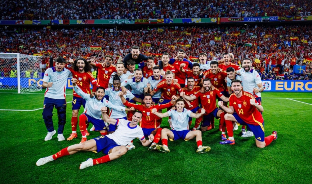 Celebración Selección Española
