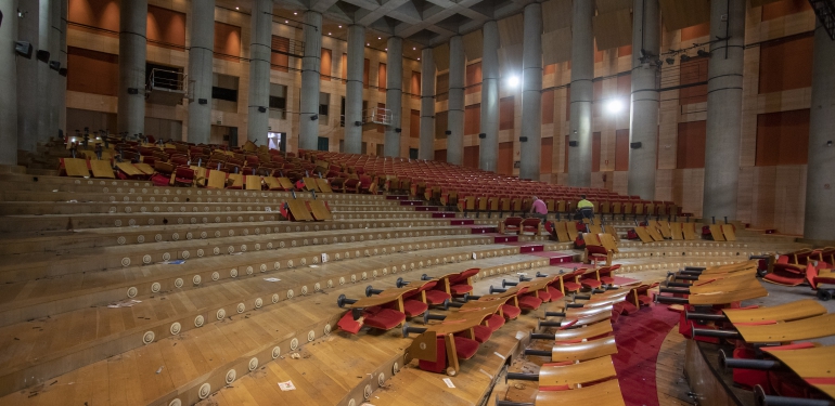 Obras auditorio casa Colón