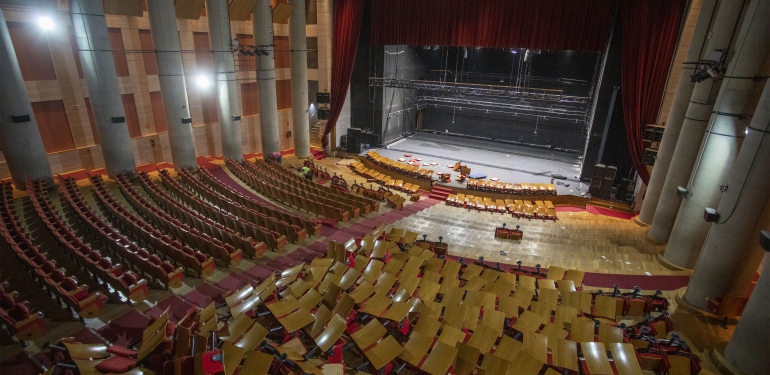 Obras auditorio casa Colón