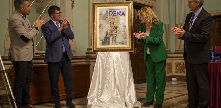 La filial onubense de la Hermandad de la Peña activa la cuenta atrás para su romería con la presentación de un cartel “muy de Hu