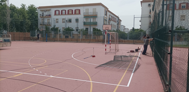 El Ayuntamiento de Huelva refuerza el trabajo de conservación y mejora en las instalaciones deportivas municipales