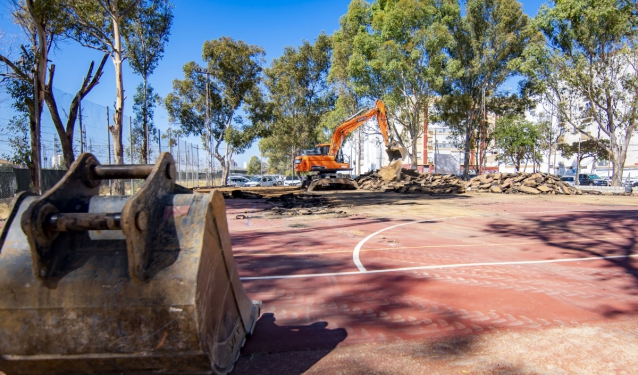 Obras pistas deportivas Matadero