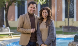 Mantero con la fotógrafa Rosa Garrido