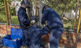 Los jóvenes del programa de Empleo y Formación en Soldadura colaboran en el mantenimiento de los colegios públicos