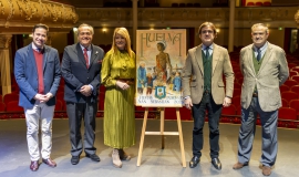 pregonero y cartel fiestas patronales san sebastián huelva