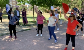 Ejercicio mayores en el parque